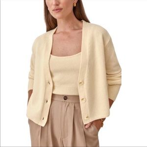Reformation • Varenne Cashmere Sweater Tank Set Warm White XS
